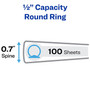Avery 1/2" 3-Ring Non-View Binders, Black (03201)