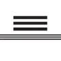 Teacher Created Resources 3" x 35' Black and White Stripes Straight Border Trim, 12 Pack (TCR5223)