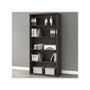Bush Business Furniture Studio A 73"H 5-Shelf Bookcase with Adjustable Shelves, Storm Gray Laminated Wood (STA010SG)