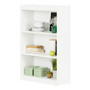 South Shore Axess 3-Shelf Bookcase, Pure White (7250766C)
