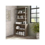 Bush Business Furniture Hybrid 71"H 4-Shelf Etagere Bookcase with Adjustable Shelf, Modern Hickory (HYB023MH)