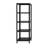 Space Solutions Ready-to-assemble 72-inch High Mobile 5-Shelf Bookcase, Black (65dd0949e8837636b11aa7bd_ud)