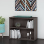 Bush Business Furniture 29"H 2-Shelf Bookcase with Adjustable Shelf, Storm Gray (BK3036SG)