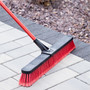 Libman Commercial 24" Multi-Surface Clamp Handle Push Broom, Red & Black Bristles, 4/Carton (1189)