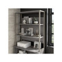 Bush Business Furniture Hybrid 71"H 4-Shelf Etagere Bookcase with Adjustable Shelf, Platinum Gray (HYB023PG)