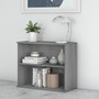 Bush Business Furniture 29"H 2-Shelf Bookcase with Adjustable Shelf, Platinum Gray (BK3036PG)