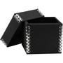 JAM PAPER Nesting Boxes, 3 1/4 x 3 1/4 x 2 3/4, Black Kraft, Box (65dd09efe8837636b11aad37_ud)