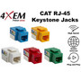 4XEM Cable Cat6 Keystone Jack, Red, 10/Pack (4XKJC6RD10PK)
