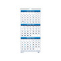 2024 House of Doolittle Compact 8" x 17" Three-Month Wall Calendar, White/Blue (3646-24)