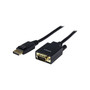 StarTech 6' DisplayPort to VGA Adapter Converter Cable, Black (DP2VGAMM6B)
