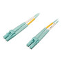 Tripp Lite N820 50' LC Male/Male Duplex 50/125 OM4 Multimode Fiber Optic Patch Cable, Aqua (65dd11bce8837636b11acacb_ud)