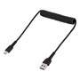 StarTech.com 1.6ft USB-A to USB-C Heavy Duty Coiled Cable, Male to Male, Charge/Sync, Black (R2ACC-50C-USB-CABLE)