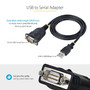 StarTech.com 3.3ft USB-A to Serial DB9 Cable, Male to Male, RS232 Printer/Switch/PLC, Black (1P3FP-USB-SERIAL)