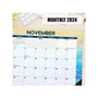2024 Willow Creek Beach 17" x 12" Monthly Desk Pad Calendar, Yellow/Blue  (38994_1)