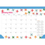 2023-2024 BrownTrout Busy Bees 15.5" x 11" Academic & Calendar Monthly Desk Pad Calendar (9781975470821)