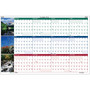 2023 House of Doolittle Earthscapes Scenic 24" x 37" Yearly Dry Erase Wall Calendar, Reversible (393-23)
