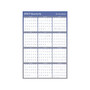 2023 AT-A-GLANCE 24" x 36" Yearly Wet-Erase Wall Calendar, Reversible, Blue/Gray (A1102-23)