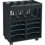 Safco Mobile 6-Shelf File Cart with Swivel Wheels, Black Particle Board (5390BL)