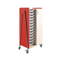 Safco Whiffle Typical 8 60" x 30" Particle Board Double-Column Mobile Storage, Red (3928RED)