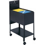 Safco Extra Deep Metal Mobile File Cart with Lockable Wheels, Black (5363BL)