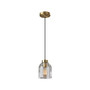 Adesso Bristol 1-Light Incandescent Pendant, Antique Brass/Clear (4287-21)