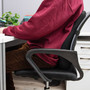 Mind Reader Memory Foam Ergonomic Lower Back Cushion Office Chair Support, Black (BACKFOAM-BLK)