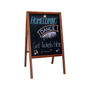 Flipside Chalkboard Marquee Easel, 42", Black/Stained Wood (31221)