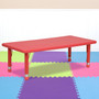 Flash Furniture Wren Rectangular Activity Table, 24" x 48", Height Adjustable, Red (YUYCX001RECTBRD)