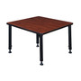 Regency Kee Adjustable Square Activity Table, 30" x 30", Height Adjustable, Cherry (TB3030CHAPBK)