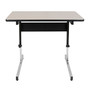 Studio Designs Adapta Square Activity Table, 36" x 22.25", Height Adjustable, Black and Spatter Gray (410381)