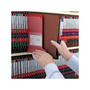 Smead End Tab Pressboard Classification Folders with SafeSHIELD Fasteners, Legal Size, 2 Dividers, Red, 10/Box (29860)