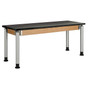 DWI Rectangular Science Table, 72" x 24", Height Adjustable, Brown (P8302K)
