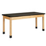 DWI Student Table Rectangular Activity Table, 72" x 30", Red (P7152K30N)