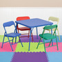 Flash Furniture Mindy Square Kids 5 Piece Folding Table and Chair Set, 24" x 24", Multicolored (JB9KID)