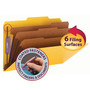 Smead Pressboard Classification File Folder with SafeSHIELD Fasteners, 3 Dividers, 3" Exp., Legal, Yellow, 10/Box (19098)