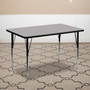 Flash Furniture Wren Rectangular Activity Table, 30" x 72", Height Adjustable, Gray (XUA3072RECGYTA)