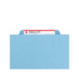 Smead Pressboard Classification Folders with SafeSHIELD Fasteners, 2" Expansion, Legal Size, Blue, 10/Box (19081)