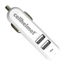 cellhelmet 4.8-Amp 3-Port USB Car Charger with USB-A to Lightning Flat Cable, 3 Feet (CAR-4.8/3-B+F-LIGHT-3-W)