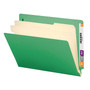 Smead Heavy Duty End Tab Classification File Folder, 2 Divider, 2" Expansion, Letter Size, Green, 10/Box (26837)