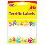 Trend Enterprises® Kindergarten - 3rd Grades Name Tag, Rainbow Handprints, 2/Bd (65dd1779e8837636b11af201_ud)