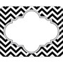Barker Creek Chevron Black Tie Affair Nametag & Name Plate Set, 81/Set (BC3984)
