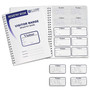 C-Line Visitor Badges with Registry Log, 3 5/8 x 1 7/8, White, 150 Badges/Box (CLI97030)