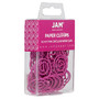 JAM Paper Circular Small Paper Clips, Hot Pink Fuchsia, 2 Packs of 50 (2187136B)