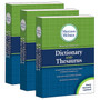 Merriam-Webster's Dictionary and Thesaurus, Mass-Market Paperback, 2020 Copyright, Pack of 3, (9780877792932)