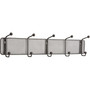 Safco Onyx Mesh Wall Rack, 5 Hook, Black, 5 1/2"H x 26 3/4"W x 3"D (65dd1970e8837636b11b0976_ud)