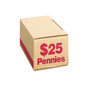 SecurIT Coin Box, Pennies, $25, Red, 50/Carton (PMC61006)