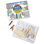 Melissa & Doug Jumbo Multi-Theme Coloring Pad, 11" x 14", Blue, Pack of 6 (LCI4226-6)