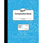 Pacon Composition Notebooks, 7.75" x 9.75", Wide Ruled, 24 Sheets, Blue, 24/Bundle (PACMMK37138-24)