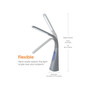 OttLite Cool Breeze LED Fan Desk Lamp, 26.5", Gray (F261G9-SHPR)