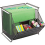 Safco Onyx Stackable Mesh Storage Bin, Sturdy Black (SAF2164BL)